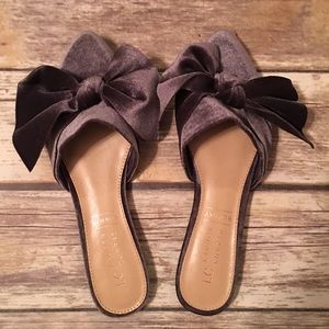Lauren Conrad Runway bow mules